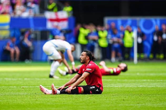 Enttaeuschung nach Unentschieden Spielende GER, Georgien vs. Tschechien, Fussball Europameisterschaft, UEFA EURO, EM, Europameisterschaft,Fussball 2024, Spieltag 2, 22.06.2024 GER, Georgien vs. Tschechien, Fussball Europameisterschaft, UEFA Euro 2024, Spieltag 2, 22.06.2024 Hamburg Copyright: xEibner-Pressefoto MarcelxvonxFehrnx EP_MFN