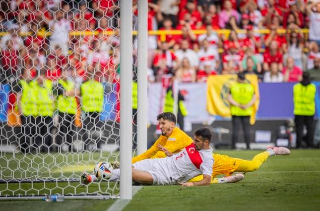 Dortmund, Germany. 22nd Jun 2024. Goal for 0:2 by Samet Akaydin (TUR, not on the picture) Zeki Celik (TUR) Altay Bayindir (TUR) Turkey - Portugal Türkei - Portugal 22.06.2024