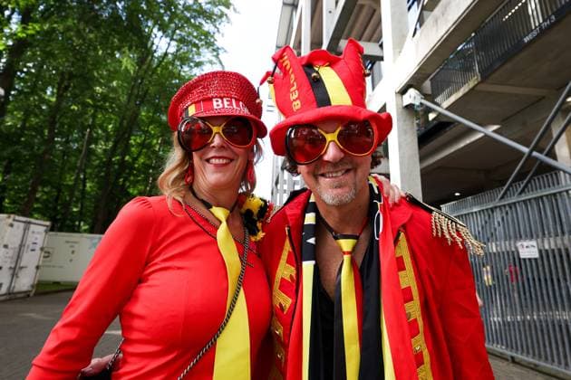 Belgium v Romania Euro 2024 22 06 2024. Group E Belgium fans during the Euro 2024 match between Belgium and Romania at Cologne Stadium, Cologne, Germany on 22 June 2024. Editorial use only , Copyright: xNigelxKeenex PSI-19822-0002