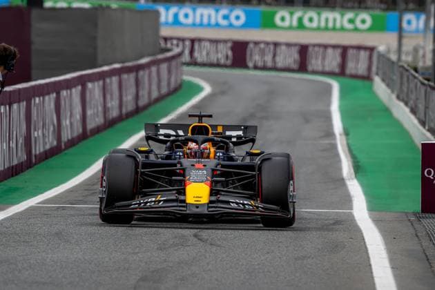 MONTMELO, SPAIN: Max Verstappen, racing for the Red Bull Racing team during the 2024 Formula 1 Spanish Grand Prix at the Circuit de Barcelona-Catalunya in Montmelo, Spain