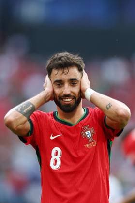 Turkey v Portugal 22 June 2024, Dortmund - UEFA EUROs - Group F - Turkey v Portugal - Bruno Fernandes of Portugal celebrates after scoring their 3rd goal - Photo: Charlotte Wilson Offside. Dortmund Germany Copyright: xCharlottexWilsonx xOffsidexOffside