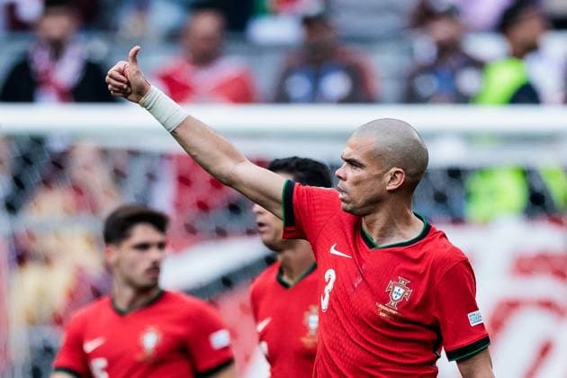 UEFA EURO 2024: Türkei - Portugal; 22.06.2024 Jubel zum 0:3 durch Bruno Miguel Borges Fernandes (Portugal, 8) Kepler Laveran de Lima Ferreira Pepe (Portugal, 3) UEFA EURO 2024: Türkei - Portugal; BVB Stadion Dortmund, Dortmund am 22.06.2024 Copyright: xBEAUTIFULxSPORTS Wunderlx
