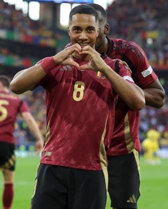 Belgium v Romania UEFA EURO, EM, Europameisterschaft,Fussball 2024 Group E Youri Tielemans of Belgium celebrates scoring his side?s 1st goal during the UEFA Euro 2024 Group E match at RheinEnergieStadion, Cologne Copyright: xPaulxChestertonx FIL-20284-0015 UK Newspapers OUT