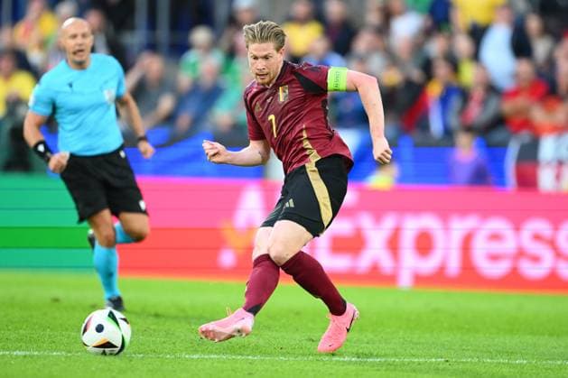 Belgium v Romania Group E - UEFA EURO, EM, Europameisterschaft,Fussball 2024 COLOGNE, GERMANY - JUNE 22 : De Bruyne Kevin forward of Belgium in action during the UEFA EURO 2024 European Football Championship tournament group E stage match between Belgium and Romania at Cologne Stadium on June 22, 2024 in Cologne, Germany, 22 06 2024 Cologne Germany  Copyright: xVincentxKalutx