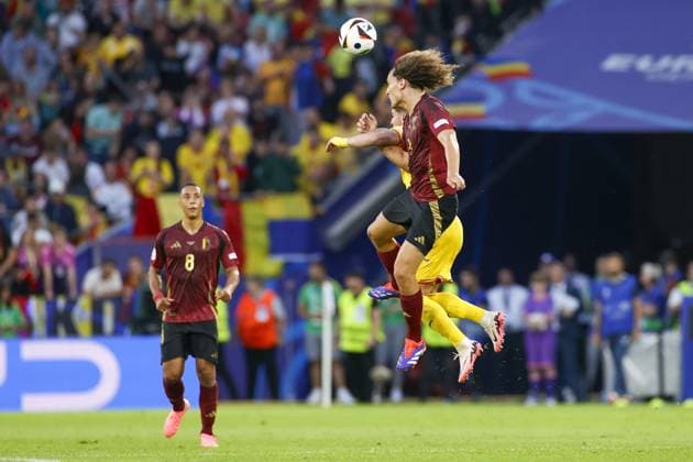 COLOGNE, RheinEnergieStadium , 22-06-2024 , European Football Championship Euro2024, Group stage match no.22 between Belgium and Romania. Belgium player Wout Faes Belgium - Romania (Euro2024)  x25568048x Copyright: