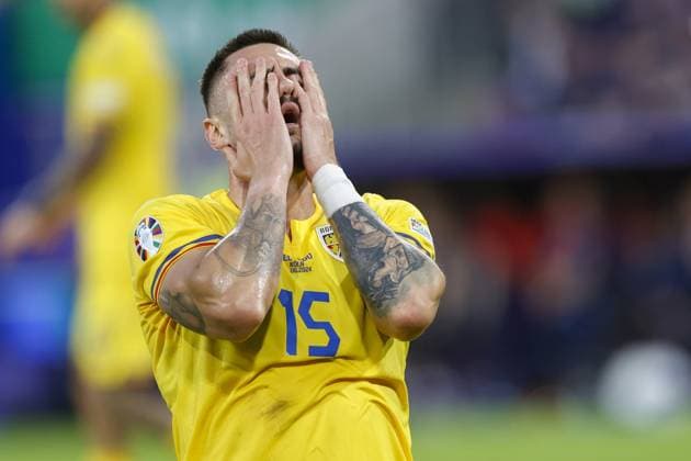 COLOGNE, RheinEnergieStadium , 22-06-2024 , European Football Championship Euro2024, Group stage match no.22 between Belgium and Romania. Romania player Andonie Andrei Burca Belgium - Romania (Euro2024)  x25568098x Copyright: