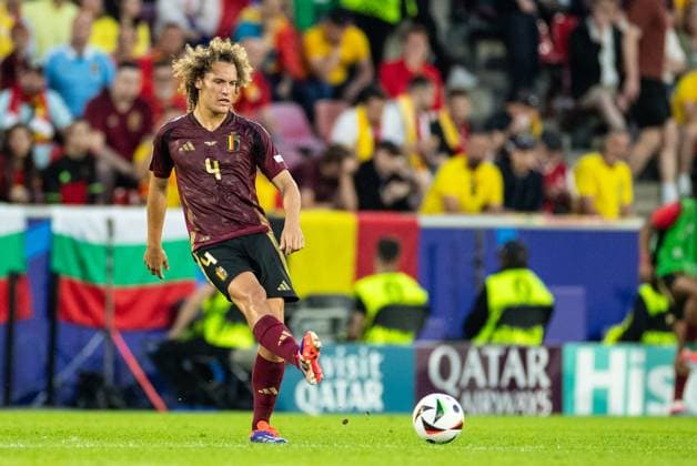 UEFA EURO, EM, Europameisterschaft,Fussball 2024: Belgien - Rumänien; 22.06.2024 Wout Faes (Belgien, 4) UEFA EURO 2024: Belgien - Rumänien; Cologne Stadion, Köln; 22.06.2024 Copyright: xBEAUTIFULxSPORTS Buriakovx