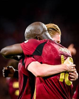 Belgium v Romania Group E - UEFA EURO, EM, Europameisterschaft,Fussball 2024 COLOGNE, GERMANY - JUNE 22 : Lukaku Romelu forward of Belgium and De Bruyne Kevin forward of Belgium after the own goal during the UEFA EURO 2024 European Football Championship tournament group E stage match between Belgium and Romania at Cologne Stadium on June 22, 2024 in Cologne, Germany, 22 06 2024 Cologne Germany  Copyright: xDhax