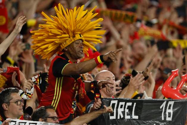 Belgium v Romania: Group E - UEFA EURO, EM, Europameisterschaft,Fussball 2024 Belgium fans celebrate after the UEFA EURO 2024 group stage match between Belgium and Romania at Cologne Stadium on June 22, 2024 in Cologne, Germany. Cologne Cologne Stadium Germany Germany Copyright: xRichardxSellers Sportsphoto APLx 14042193
