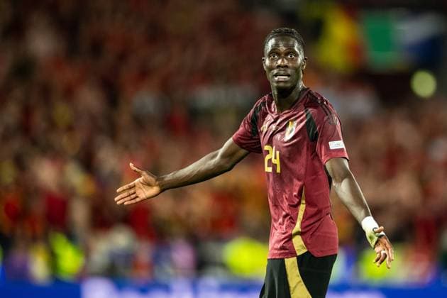 UEFA EURO, EM, Europameisterschaft,Fussball 2024: Belgien - Rumänien; 22.06.2024 Amadou Onana (Belgien, 24) UEFA EURO 2024: Belgien - Rumänien; Cologne Stadion, Köln; 22.06.2024 Copyright: xBEAUTIFULxSPORTS Buriakovx