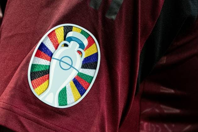 UEFA EURO, EM, Europameisterschaft,Fussball 2024: Belgien - Rumänien; 22.06.2024 Symbolbild, Logo von UEFA EURO 2024 auf dem Trikot von Belgien, Kevin De Bruyne (Belgien, 7) UEFA EURO 2024: Belgien - Rumänien; Cologne Stadion, Köln; 22.06.2024 Copyright: xBEAUTIFULxSPORTS Buriakovx