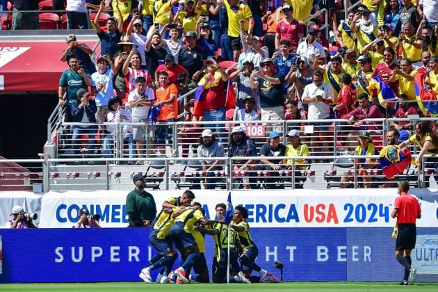 RECORD DATE NOT STATED Copa America USA 2024 Ecuador vs Venezuela Jeremy Sarmiento celebrates his goal 1-0 of Ecuador during the game between Ecuador and Venezuela as part of the CONMEBOL Copa America USA 2024 group B, at Levis Stadium, on June 22, 2024 in Santa Clara, California, United States. SANTA CLARA CALIFORNIA UNITED STATES  Copyright: xIsaacxOrtizx 20240622180853_CA_GB_2024_ECU_VEN_SARMIENTO54