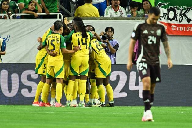 RECORD DATE NOT STATED Copa America USA 2024 Mexico vs Jamaica Michail Antonio celebrates his goal for Jamaica 0-1 after it is ruled out for offside during the game between Mexican national team, Nationalteam (Mexico) and Jamaica as part of the CONMEBOL Copa America USA 2024 group B, at NRG Stadium, on June 22, 2024 in Houston, Texas, United States. HOUSTON TEXAS UNITED STATES  Copyright: xDavidxLeahx 20240622212333_CA_GB_2024_MEX_JAM_ANTONIO158
