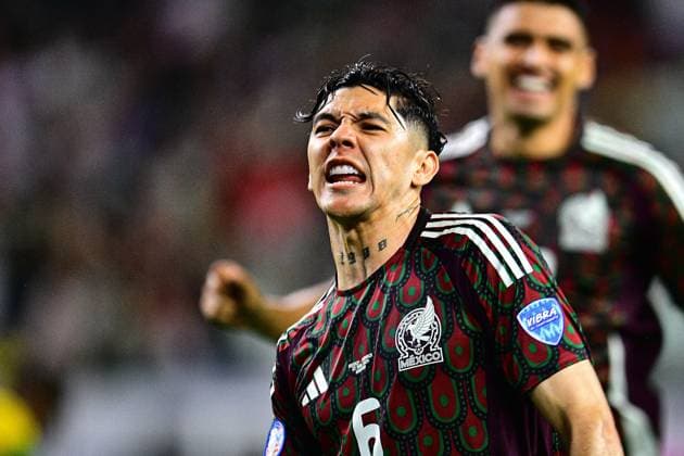 RECORD DATE NOT STATED Copa America USA 2024 Mexico vs Jamaica Gerardo Arteaga celebrates his goal 1-0 of Mexico during the game between Mexican national team, Nationalteam (Mexico) and Jamaica as part of the CONMEBOL Copa America USA 2024 group B, at NRG Stadium, on June 22, 2024 in Houston, Texas, United States. HOUSTON TEXAS UNITED STATES  Copyright: xAdrianxMaciasx 20240622214259_CA_GB_2024_MEX_JAM_ARTEAGA181