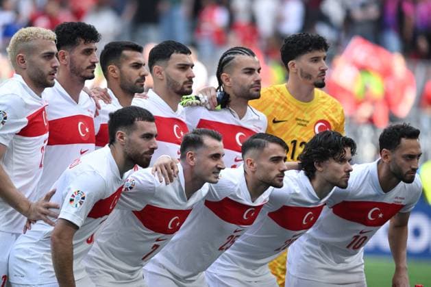 Team Türkei Mannschaftsfoto 22.06.2024, Fussball Europameisterschaft 2024, Vorrunde, 2. Spieltag Türkei - Portugal 0:3 Dortmund Signal Iduna Park Nordrhein Westfalen Deutschland