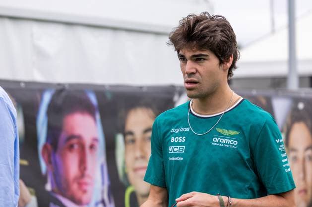 BARCELONA, SPAIN - JUNE 23: Lance Stroll (18) of Canada and team Aston Martin Aramco F1 before the Formula 1 Spanish Grand Prix on Sunday, June 23, 2024 at the Circuit De Catalunya in Barcelona, Spain. (Photo by Bob Kupbens Icon Sportswire) AUTO: JUN 23 F1 Spanish Grand Prix EDITORIAL USE ONLY Icon240623012