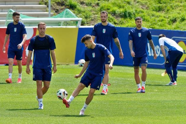 Stefan El Shaarawy of Italy during UEFA EURO, EM, Europameisterschaft,Fussball 2024 - Italy training session, UEFA European Football Championship in Iserlohn, Germany, June 23 2024  Copyright: xx xx IPA_Agency_IPA47397983