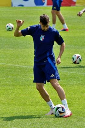 Stefan El Shaarawy of Italy during UEFA EURO, EM, Europameisterschaft,Fussball 2024 - Italy training session, UEFA European Football Championship in Iserlohn, Germany, June 23 2024  Copyright: xx xx IPA_Agency_IPA47397995