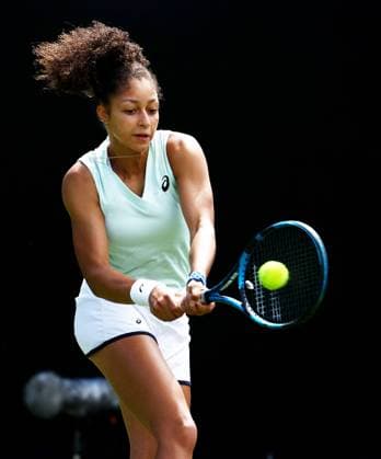 Ranah Stoiber of Great Britain in action during their qualifying match. Rothesay International Eastbourne, Day 1, Tennis, Devonshire Park, Eastbourne, UK - 23 June 2024  Copyright: xJamesxMarsh Shutterstockx 14548083k
