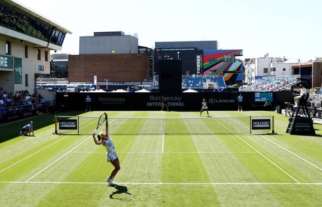 A general view of action on day two. Rothesay International Eastbourne, Day 1, Tennis, Devonshire Park, Eastbourne, UK - 23 June 2024  Copyright: xJamesxMarsh Shutterstockx 14548083h