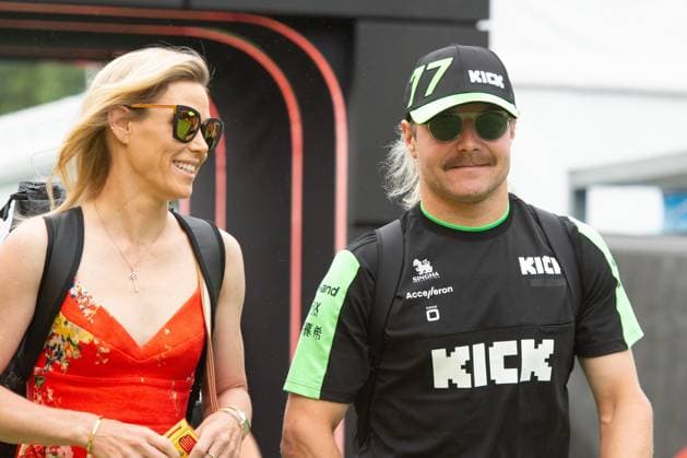77 Valttery Bottas (FIN) and his girlfriend Tiffany Cromwell AUS) STAKE F1TEAM KICK SAUBER seen in the paddock of the F1 ARAMCO GRAND PRIX OF SPAIN 2024 from 21 to 24 of june @FOTO RACINGPICTURE during FORMULA 1 ARAMCO GRAN PREMIO DE ESPANA 2024 - Race, Formula 1 Championship in Barcelona, Spain, June 23 2024  Copyright: xx xx IPA_Agency_IPA47398838