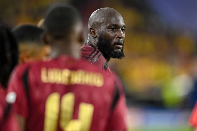22.06.2024, Cologne, Germany, Cologne Stadium, Belgium vs Romania - UEFA EURO, EM, Europameisterschaft,Fussball 2024 - Group E, Romelu Lukaku (Belgium) gestikuliert, gestik (Foto H. Langer) Cologne Cologne Stadium North Rhine-Westphalia Germany