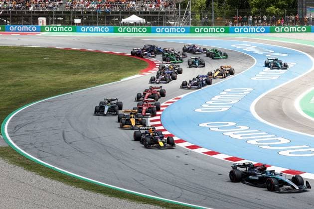 MONTMELO - Drivers during the Formula 1 Grand Prix of Spain at the Circuit de Catalunya. ANP SEM VAN DER WAL xVIxANPxSportx xxANPxIVx 501851608 originalFilename: 501851608.jpg