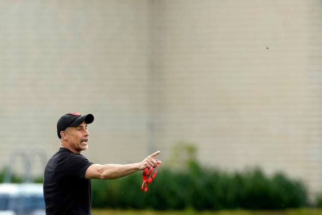 Albania s head coach Sylvio Mendes Sylvinho leads a training session held in Kaiserau, Germany, 23 June 2024. Albania will face Spain in their Euro2024 soccer match on 24 June. Training session of Spain !ACHTUNG: NUR REDAKTIONELLE NUTZUNG!  Copyright: xAlbertoxEstevezx GRAF5726 20240623-55013954226_1