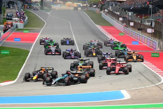 F1 Grand Prix of Spain The race of the Spanish GP, the 10th round of the Formula 1 World Championship, WM, Weltmeisterschaft 2024, is starting in Circuit de Catalunya, Montmelo, Catalunya, Spain, on June 23, 2024. Montemelo Catalunya Spain  Copyright: xAndreaxDiodatox originalFilename:diodato-notitle240623_np78o.jpg