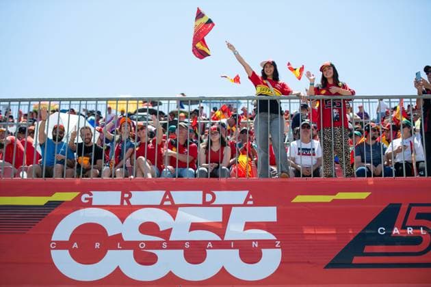 Barcelona: Tifosi during the race of the F1 ARAMCO GRAND PRIX OF SPAIN 2024 from 21 to 24 of june @FOTO RACINGPICTURE during FORMULA 1 ARAMCO GRAN PREMIO DE ESPANA 2024 - Race, Formula 1 Championship in Barcelona, Spain, June 23 2024 Formula 1 Championship - FORMULA 1 ARAMCO GRAN PREMIO DE ESPANA 2024 - Race  - ZUMAp169 20240623_zsa_p169_386 Copyright: xIPAx