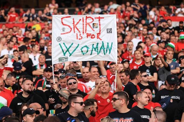 Football - UEFA EURO, EM, Europameisterschaft,Fussball 2024 - Group A - Scotland v Hungary 23rd June 2024 - UEFA EURO 2024 - Group A - Scotland v Hungary - Hungary fans - Photo: Simon Stacpoole Offside. Stuttgart Germany Copyright: xSimonxStacpoolexOffside