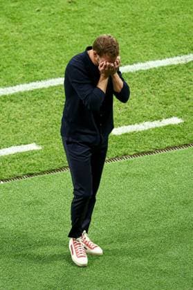 Germany manager Julian Nagelsmann looks dejected Switzerland v Germany, UEFA European Championship, EM, Europameisterschaft 2024, Group A, Football, Frankfurt Arena, Frankfurt am Main, Germany, 23 Jun 2024 EDITORIAL USE ONLY No use with unauthorised audio, video, data, fixture lists, club league logos or live services. Online in-match use limited to 120 images, no video emulation. No use in betting, games or single club league player publications. Copyright: xMattxWest Shutterstockx 14548071bg