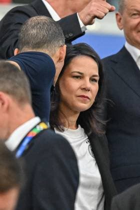 23.06.2024, xscotx, Fussball EM 2024, Schweiz - Deutschland, emspor, v.l. Annalena Baerbock Frankfurt am Main