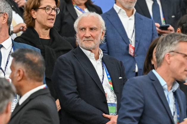 23.06.2024, xscotx, Fussball EM 2024, Schweiz - Deutschland, emspor, v.l. Rudi Völler Frankfurt am Main