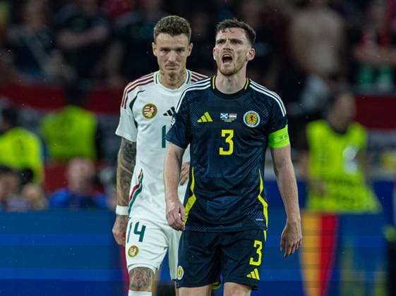 Football - UEFA EURO, EM, Europameisterschaft,Fussball 2024 - Group A - Scotland v Hungary STUTTGART, GERMANY - Sunday, June 23, 2024: Scotland s captain Andy Robertson during the UEFA Euro 2024 Group A match between Scotland and Hungary at the Stuttgart Arena. (Photo by David Rawcliffe Propaganda) STUTTGART Stuttgart Arena BADEN-WÜRTTEMBERG GERMANY  Copyright: xDavidxRawcliffex P2024-06-23-Scotland_Hungary-58
