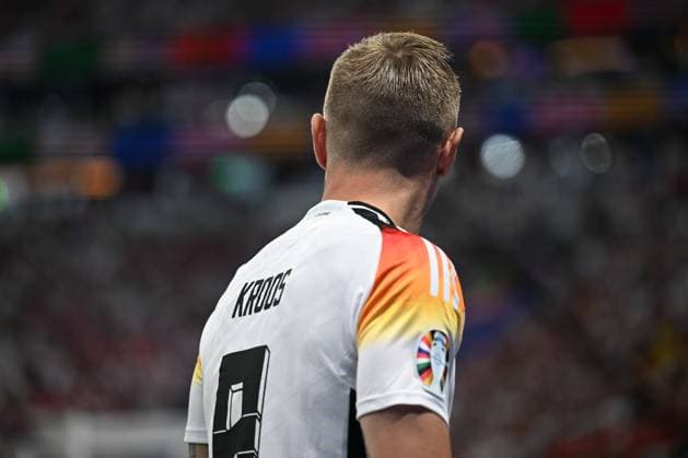 23.06.2024, xpsx, Fussball EM 2024, Schweiz - Deutschland emspor, v.l. Toni Kroos (Deutschland, 8) (DFL DFB REGULATIONS PROHIBIT ANY USE OF PHOTOGRAPHS as IMAGE SEQUENCES and or QUASI-VIDEO) Frankfurt