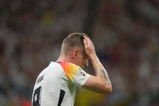 Germany s Toni Kroos during the Euro 2024 soccer match between Switzerland and Germany at the Frankfurt Arena , Frankfurt , Germany - Sunday 23 June 2024. - Soccer .  Copyright: xSpada LaPressex
