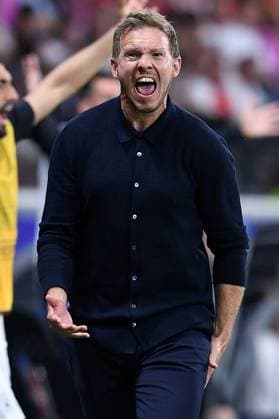 Fußball UEFA EURO, EM, Europameisterschaft,Fussball 2024 Gruppenphase 3. Spieltag Schweiz - Deutschland am 23.06.2024 in der Frankfurt Arena in Frankfurt Julian Nagelsmann ( Bundestrainer Trainer Deutschland ) Emotionen regt sich auf