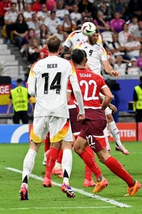 23.06.2024, xjrdrx, Fussball EM 2024, Schweiz - Deutschland emspor, v.l. Niclas Füllkrug (Deutsche Fussball Nationalmannschaft DFB) erzielt das Tor zum scores the goal 1:1 (DFL DFB REGULATIONS PROHIBIT ANY USE OF PHOTOGRAPHS as IMAGE SEQUENCES and or QUASI-VIDEO) Frankfurt