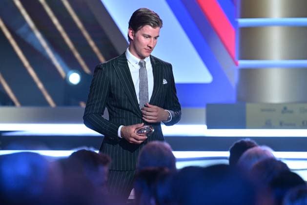 Gala evening to present Golden Stick award for the best Czech Ice hockey, Eishockey player of past season was held in Prague, Czech Republic, on June 23, 2024. On the photo is seen Lukas Dostal (2nd place). (CTKxPhoto MichaelaxRihova) CTKPhotoP2024062306370  CTKPhotoP2024062306370