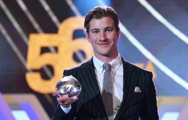 Gala evening to present Golden Stick award for the best Czech Ice hockey, Eishockey player of past season was held in Prague, Czech Republic, on June 23, 2024. On the photo is seen Lukas Dostal (2nd place). (CTKxPhoto MichaelaxRihova) CTKPhotoP2024062306535  CTKPhotoP2024062306535