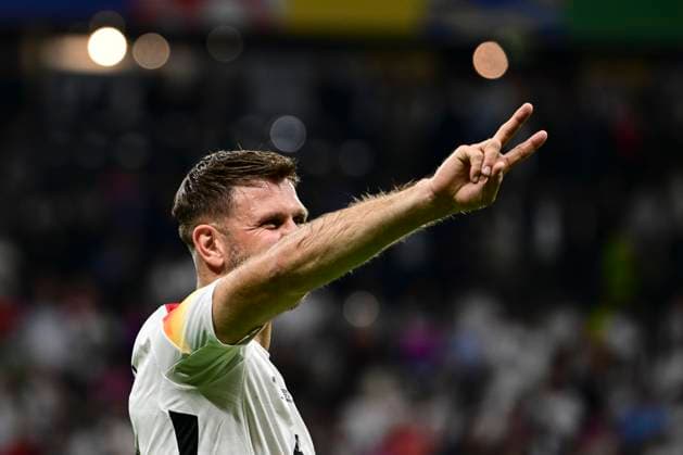 Niclas Füllkrug 9 (Deutschland), Schweiz vs. Deutschland, Fussball, UEFA EURO, EM, Europameisterschaft,Fussball 2024, Gruppenphase, 3. Spieltag, 23.06.2024 Frankfurt Nordrhein-Westfalen Deutschland