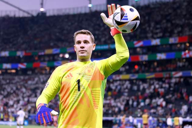 NEUER Manuel Torwart Team Deutschland UEFA Fussball EURO 2024 in Deutschland Vorrundenspiel Gruppe A Schweiz - Deutschland 1 : 1 am 23.06.2024 in Frankfurt DFL REGULATIONS PROHIBIT ANY USE OF PHOTOGRAPHS as IMAGE SEQUENCES and or QUASI-VIDEO Copyright: xLacixPerenyix