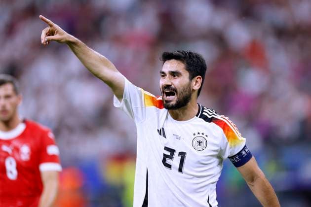 GUENDOGAN Ilkay Kapitaen Team Deutschland UEFA Fussball EURO 2024 in Deutschland Vorrundenspiel Gruppe A Schweiz - Deutschland 1 : 1 am 23.06.2024 in Frankfurt DFL REGULATIONS PROHIBIT ANY USE OF PHOTOGRAPHS as IMAGE SEQUENCES and or QUASI-VIDEO Copyright: xLacixPerenyix