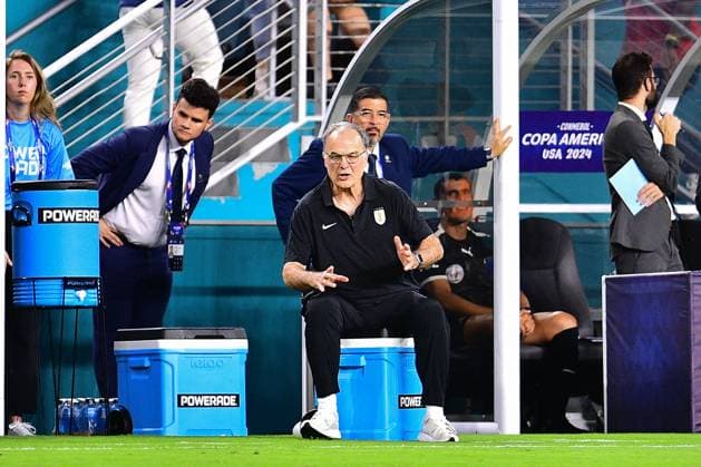 RECORD DATE NOT STATED Copa America USA 2024 Uruguay vs Panama Marcelo Bielsa head coach of Uruguay during the game between Uruguay and Panama as part of the CONMEBOL Copa America USA 2024 group C, at Hard Rock Stadium, on June 23, 2024 in Miami Gardens, Florida, United States. MIAMI FLORIDA UNITED STATES  Copyright: xAdrianxMaciasx 20240623214456_CA_GC_2024_URU_PAN_BIELSA82