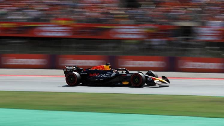 June 23, 2024, Sabadell, Barcelona, Spain: Montmelo Spain June 23, 2024 Max Verstappen(1 NL Redbull ) during race at the Formula 1 Aramaco Spain Grand Prix 2024 in Montmelo Spain on 23 June 2024 Sabadell Spain - ZUMAu50_ 20240623_zsp_u50_025 Copyright: xXavixUrgelesx