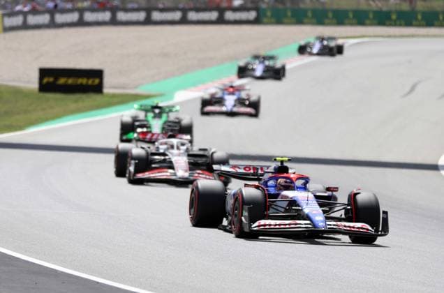 June 23, 2024, Sabadell, Barcelona, Spain: Montmelo Spain June 23, 2024 Yuki Tsunoda (22 JPN RB ) during race at the Formula 1 Aramaco Spain Grand Prix 2024 in Montmelo Spain on 23 June 2024 Sabadell Spain - ZUMAu50_ 20240623_zsp_u50_069 Copyright: xXavixUrgelesx