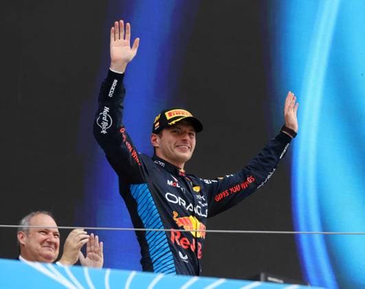 June 23, 2024, Sabadell, Barcelona, Spain: Montmelo Spain June 23, 2024 Max Verstappen(1 NL Redbull ) celebrates the victory and having come first during race at the Formula 1 Aramaco Spain Grand Prix 2024 in Montmelo Spain on 23 June 2024 Sabadell Spain - ZUMAu50_ 20240623_zsp_u50_114 Copyright: xXavixUrgelesx
