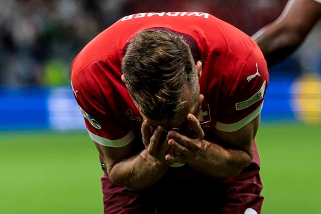 UEFA EURO, EM, Europameisterschaft,Fussball 2024: Schweiz - Deutschland; 23.06.2024 Silvan Widmer (Schweiz, 3) verärgert. UEFA EURO 2024: Schweiz - Deutschland; Frankfurt Arena, Frankfurt am 23.06.2024 Copyright: xBEAUTIFULxSPORTS Wunderlx