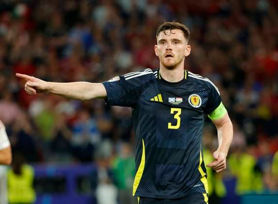 23.06.2024, Fussball Europameisterschaft, Schottland vs Ungarn,MHP Stuttgart, im Bild: Andrew Robertson (Schottland)